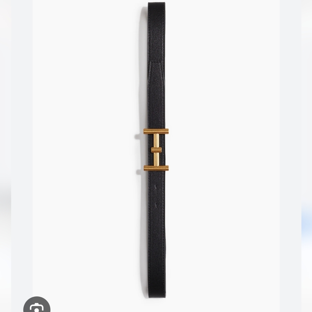 H&M Narrow Belt Gold Buckle XS NWT